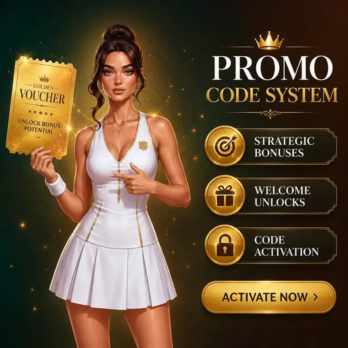 Strategische speler met gouden promocodevoucher bij Billionairespin Casino bonusportaal